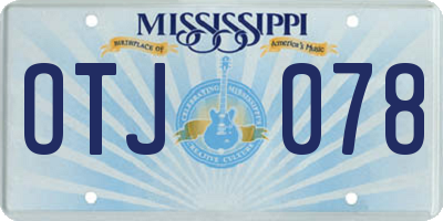 MS license plate OTJ078