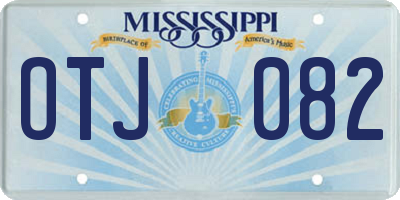 MS license plate OTJ082