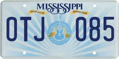 MS license plate OTJ085