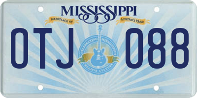 MS license plate OTJ088