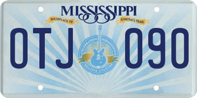 MS license plate OTJ090