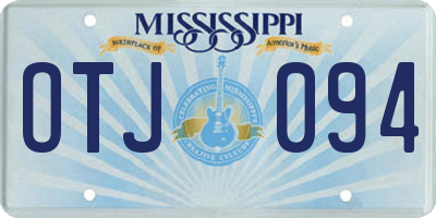 MS license plate OTJ094