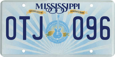 MS license plate OTJ096