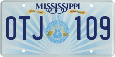 MS license plate OTJ109
