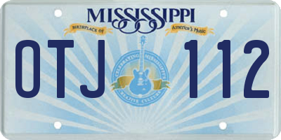 MS license plate OTJ112