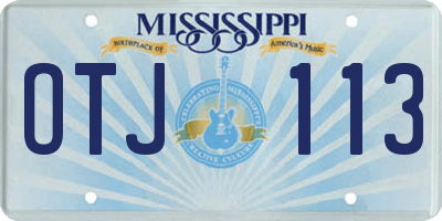 MS license plate OTJ113