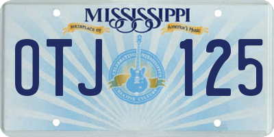 MS license plate OTJ125