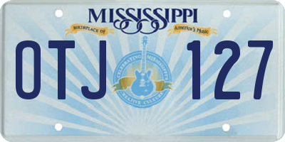 MS license plate OTJ127