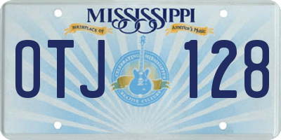 MS license plate OTJ128