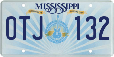 MS license plate OTJ132