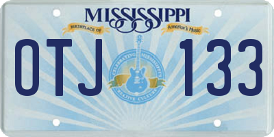MS license plate OTJ133