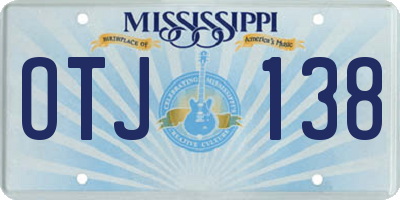 MS license plate OTJ138