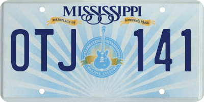 MS license plate OTJ141