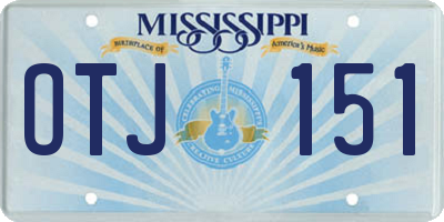 MS license plate OTJ151