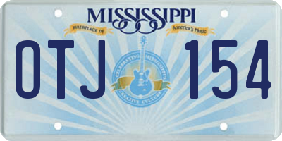 MS license plate OTJ154