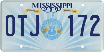 MS license plate OTJ172