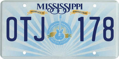 MS license plate OTJ178