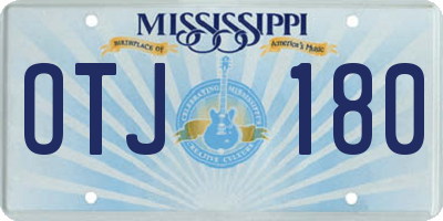 MS license plate OTJ180