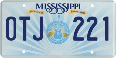 MS license plate OTJ221