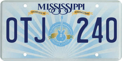 MS license plate OTJ240