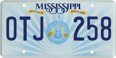 MS license plate OTJ258