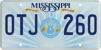 MS license plate OTJ260