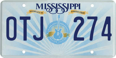 MS license plate OTJ274
