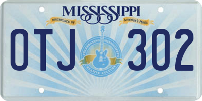 MS license plate OTJ302