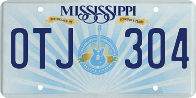 MS license plate OTJ304