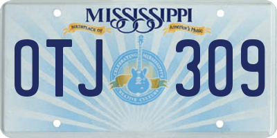 MS license plate OTJ309