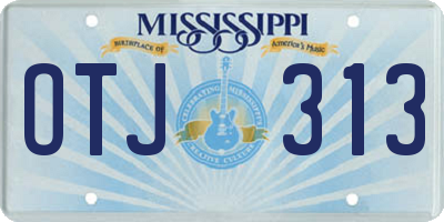 MS license plate OTJ313