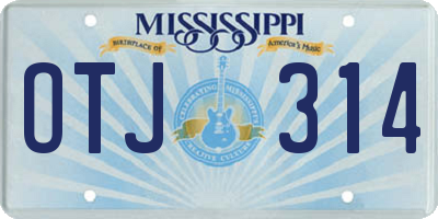 MS license plate OTJ314