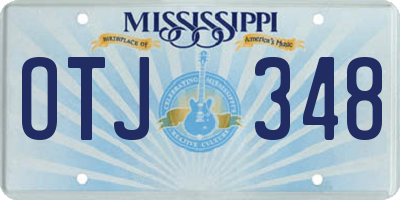 MS license plate OTJ348