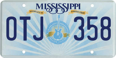 MS license plate OTJ358