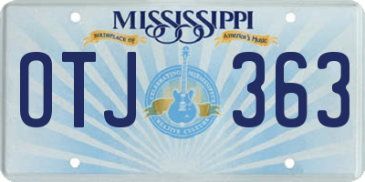 MS license plate OTJ363