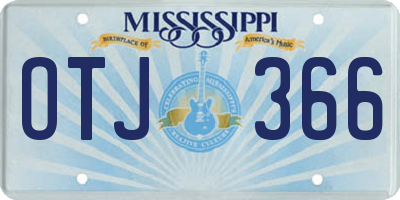 MS license plate OTJ366