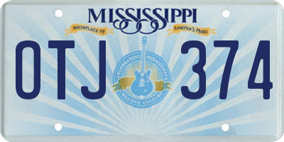 MS license plate OTJ374