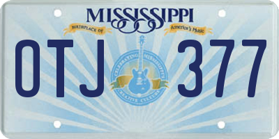 MS license plate OTJ377