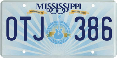 MS license plate OTJ386