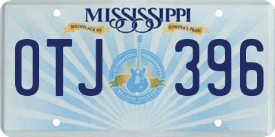 MS license plate OTJ396