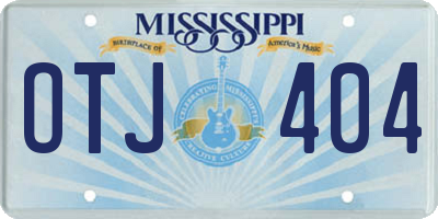 MS license plate OTJ404