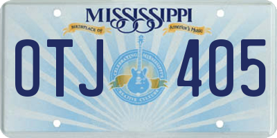 MS license plate OTJ405