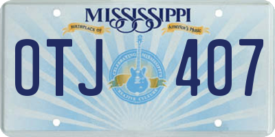 MS license plate OTJ407