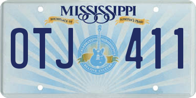 MS license plate OTJ411