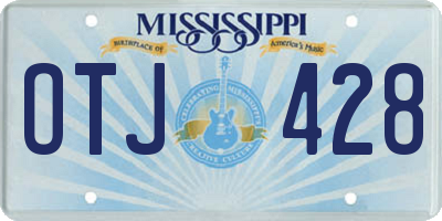 MS license plate OTJ428