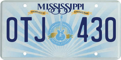 MS license plate OTJ430
