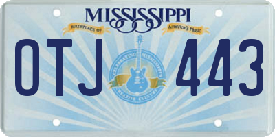 MS license plate OTJ443
