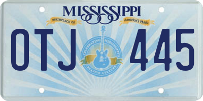 MS license plate OTJ445