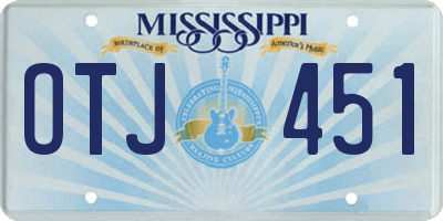 MS license plate OTJ451