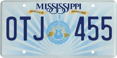 MS license plate OTJ455